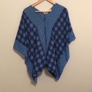 Blue flowy blouse